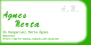 agnes merta business card